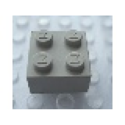 Деталь LEGO Mx1122M Modulex, Brick 2 x 2 (M on studs) - Mx Light Gray