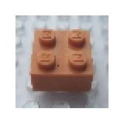Modulex, Brick 2 x 2 (M on studs) - Mx Orange Modulex, Brick 2 x 2 (M on studs) - Mx Orange