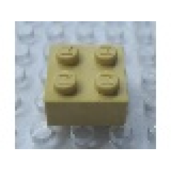Modulex, Brick 2 x 2 (M on studs) - Mx Lemon Modulex, Brick 2 x 2 (M on studs) - Mx Lemon
