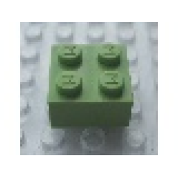 Modulex, Brick 2 x 2 (M on studs) - Mx Pastel Green Modulex, Brick 2 x 2 (M on studs) - Mx Pastel Green