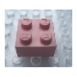 Modulex, Brick 2 x 2 (M on studs) - Mx Pink Modulex, Brick 2 x 2 (M on studs) - Mx Pink