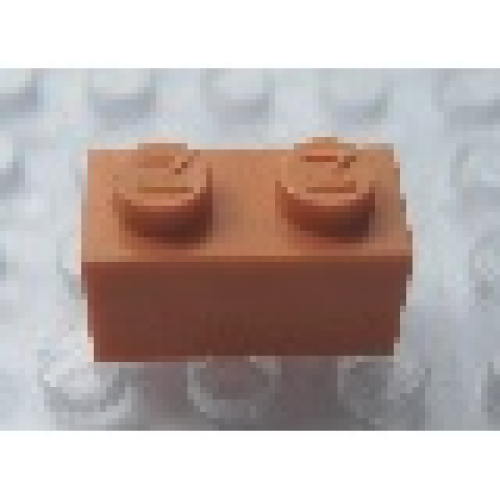 Деталь LEGO Mx1121M Modulex, Brick 1 x 2 (M on studs) - Mx Orange