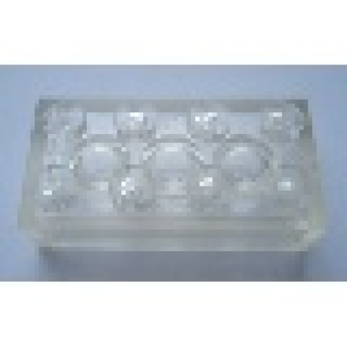 Деталь LEGO Mx1142L Modulex, Brick 2 x 4 (LEGO on studs) - Mx Clear