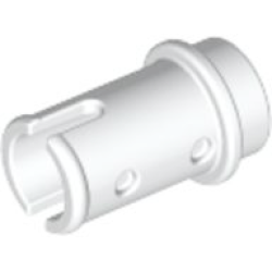 Technic, Pin 1/2 without Friction Ridges - White