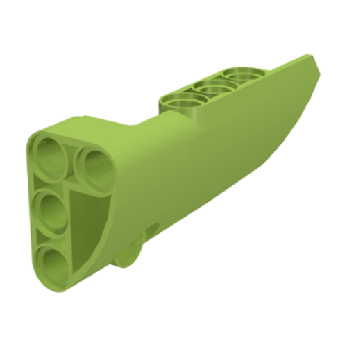 Деталь LEGO 64391 Technic, Panel Fairing # 4 Small Smooth Long, Side B - Lime