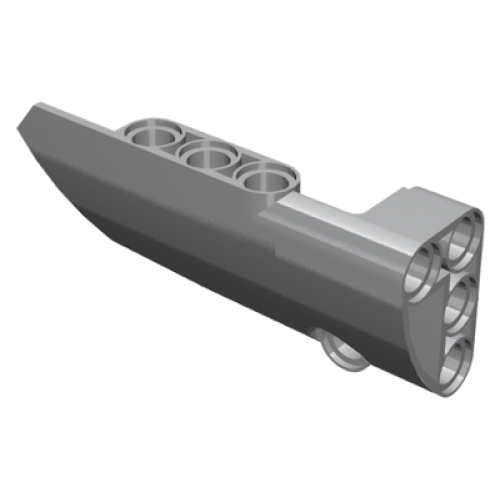 Деталь LEGO 64683 Technic, Panel Fairing # 3 Small Smooth Long, Side A - Flat Silver