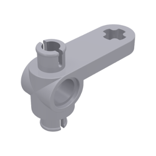 Деталь LEGO 4261 Technic, Steering Arm with 2 Pin 1/4, Pin Hole, and Axle Hole - Light Bluish Gray