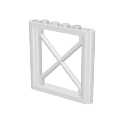 Support 1 x 6 x 5 Girder Rectangular - White