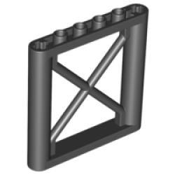 Support 1 x 6 x 5 Girder Rectangular - Black