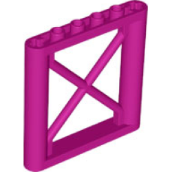 Support 1 x 6 x 5 Girder Rectangular - Magenta