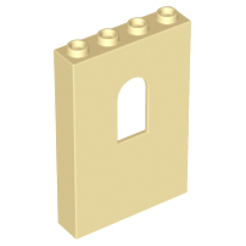 Деталь LEGO 60808 Panel 1 x 4 x 5 Wall with Window - Tan