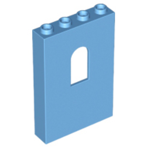 Деталь LEGO 60808 Panel 1 x 4 x 5 Wall with Window - Medium Blue