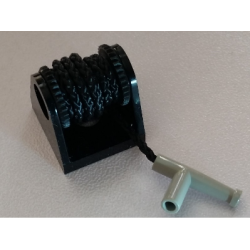 String Reel 2 x 2 Holder with Black Drum with Black String 35L with Light Gray Hose Nozzle Simple (2584 / 2585 / 194cx2) - Black String Reel 2 x 2 Holder with Black Drum with Black String 35L with Light Gray Hose Nozzle Simple (2584 / 2585 / 194cx2) - Black