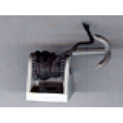 String Reel 2 x 2 Complete with Black String Thin and Dark Gray Grappling Hook (2585 / 2584 / x77a / 30192) - Light Gray