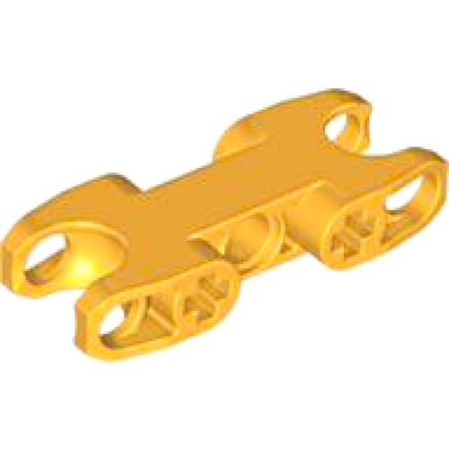 Деталь LEGO 61053u Technic, Axle and Pin Connector 2 x 5 with 2 Ball Joint Sockets, Closed Sides (Undetermined Type) - Bright Light Orange