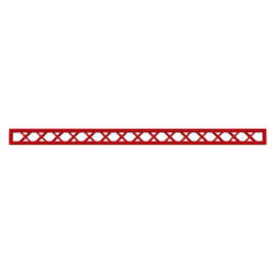 Support 1 x 16 Lattice (Train Signal Mast) - Red