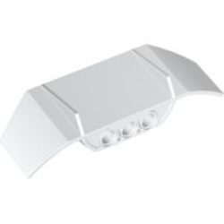 Technic, Panel Car Spoiler 3 x 8 with Three Holes - White Technic, Panel Car Spoiler 3 x 8 with Three Holes - White