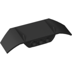 Technic, Panel Car Spoiler 3 x 8 with Three Holes - Black Technic, Panel Car Spoiler 3 x 8 with Three Holes - Black