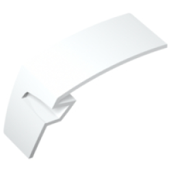 Technic, Panel Car Mudguard Left - White Technic, Panel Car Mudguard Left - White