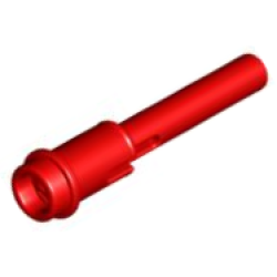 Technic, Pin 1/2 with 2L Bar Extension (Flick Missile) - Red