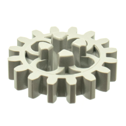 Technic, Gear 16 Tooth - Axle Hole with Open Sides - Light Gray Technic, Gear 16 Tooth - Axle Hole with Open Sides - Light Gray