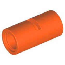 Technic, Pin Connector Round 2L with Slot (Pin Joiner Round) - Reddish Orange Technic, Pin Connector Round 2L with Slot (Pin Joiner Round) - Reddish Orange