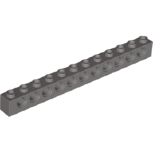 Деталь LEGO 3895 Technic, Brick 1 x 12 with Holes - Dark Gray