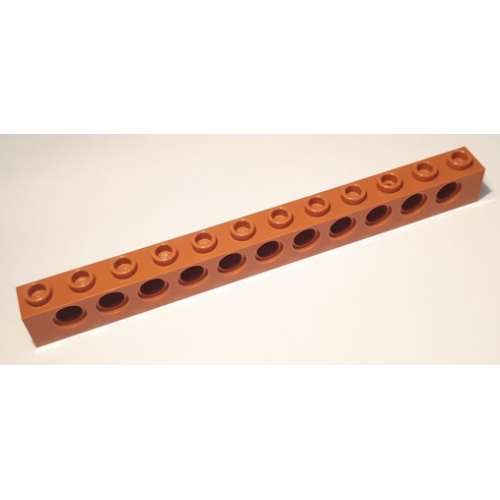 Деталь LEGO 3895 Technic, Brick 1 x 12 with Holes - Dark Nougat