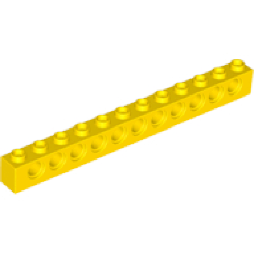 Деталь LEGO 3895 Technic, Brick 1 x 12 with Holes - Yellow