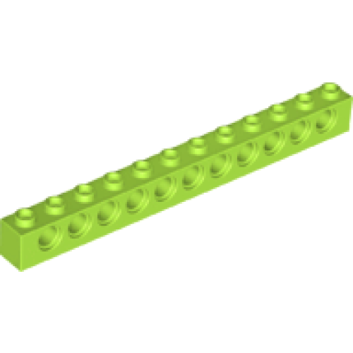 Деталь LEGO 3895 Technic, Brick 1 x 12 with Holes - Lime