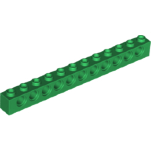 Деталь LEGO 3895 Technic, Brick 1 x 12 with Holes - Green