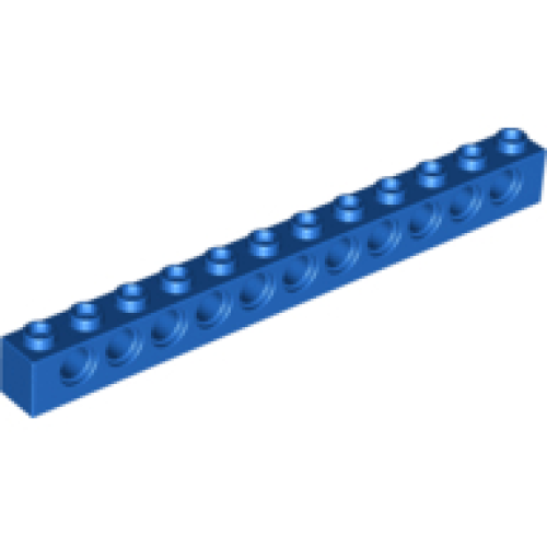 Деталь LEGO 3895 Technic, Brick 1 x 12 with Holes - Blue