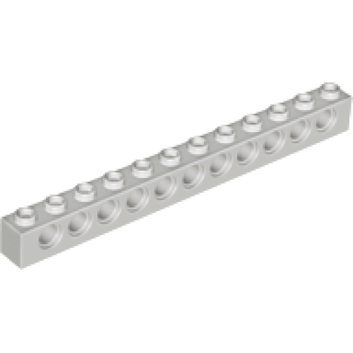 Деталь LEGO 3895 Technic, Brick 1 x 12 with Holes - Light Gray