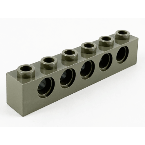 Деталь LEGO 3894 Technic, Brick 1 x 6 with Holes - Dark Gray