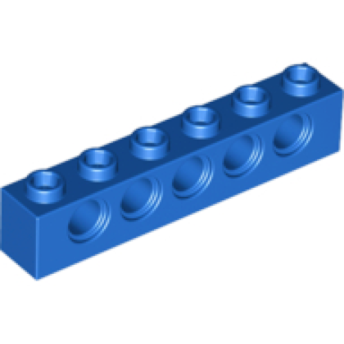 Деталь LEGO 3894 Technic, Brick 1 x 6 with Holes - Blue