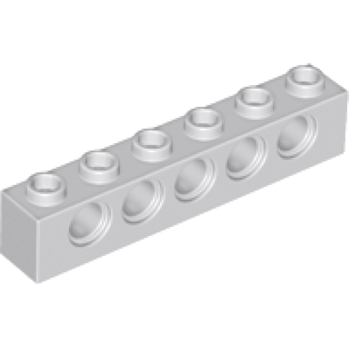 Деталь LEGO 3894 Technic, Brick 1 x 6 with Holes - Light Bluish Gray
