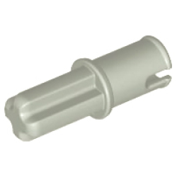 Technic, Axle 1L with Pin without Friction Ridges - Light Gray Technic, Axle 1L with Pin without Friction Ridges - Light Gray