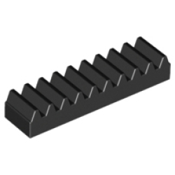 Technic, Gear Rack 1 x 4 - Black
