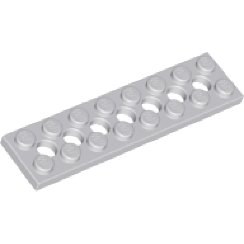Деталь LEGO 3738 Technic, Plate 2 x 8 with 7 Holes - Light Bluish Gray
