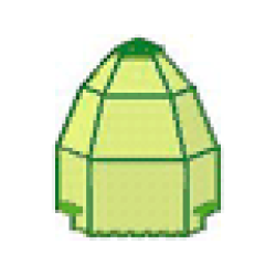 Panel 10 x 10 x 12 Quarter Dome - Trans-Neon Green