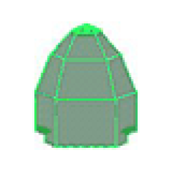 Panel 10 x 10 x 12 Quarter Dome - Trans-Green