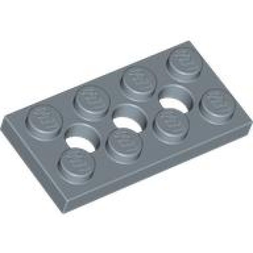 Деталь LEGO 3709 Technic, Plate 2 x 4 with 3 Holes - Sand Blue
