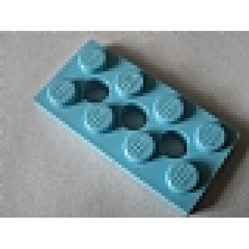 Деталь LEGO 3709 Technic, Plate 2 x 4 with 3 Holes - Maersk Blue