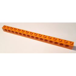 Technic, Brick 1 x 16 with Holes - Orange Technic, Brick 1 x 16 with Holes - Orange