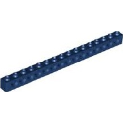 Technic, Brick 1 x 16 with Holes - Dark Blue Technic, Brick 1 x 16 with Holes - Dark Blue