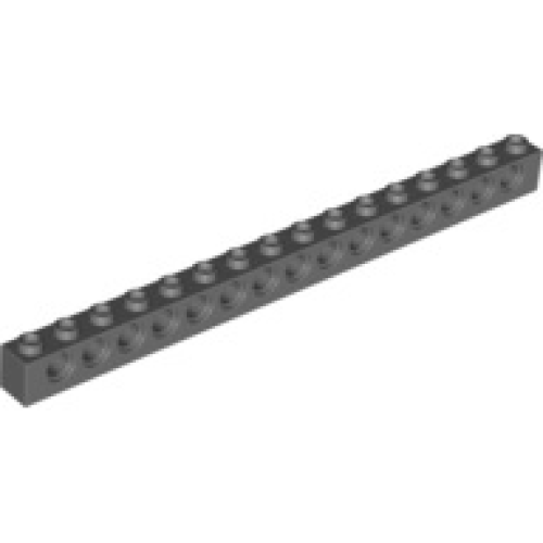 Деталь LEGO 3703 Technic, Brick 1 x 16 with Holes - Dark Bluish Gray