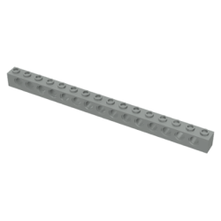 Technic, Brick 1 x 16 with Holes - Light Gray Technic, Brick 1 x 16 with Holes - Light Gray