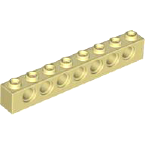 Деталь LEGO 3702 Technic, Brick 1 x 8 with Holes - Tan