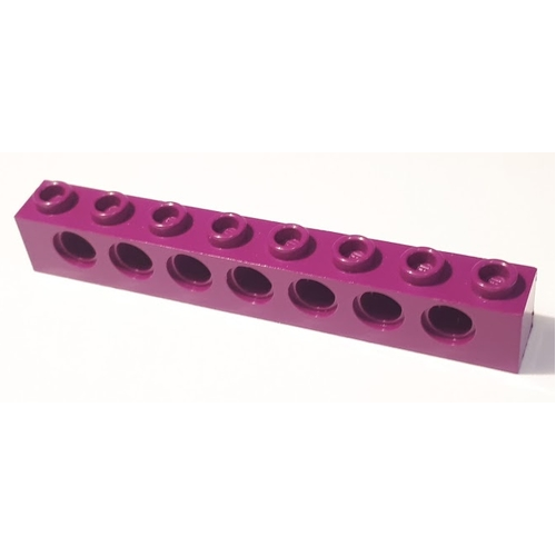Деталь LEGO 3702 Technic, Brick 1 x 8 with Holes - Purple