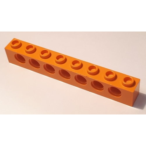 Деталь LEGO 3702 Technic, Brick 1 x 8 with Holes - Orange
